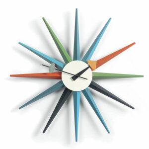 Sunburst Clock, Multicoloured