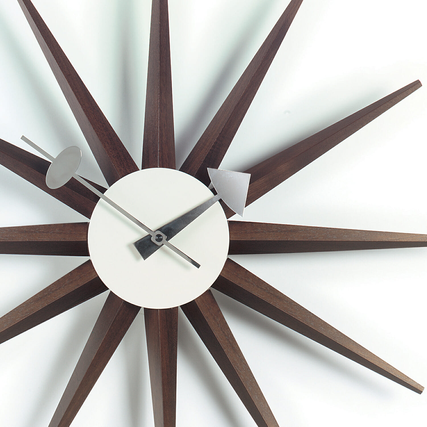 Sunburst Clock, Walnut - Image 2