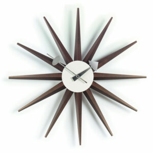 Sunburst Clock, Walnut